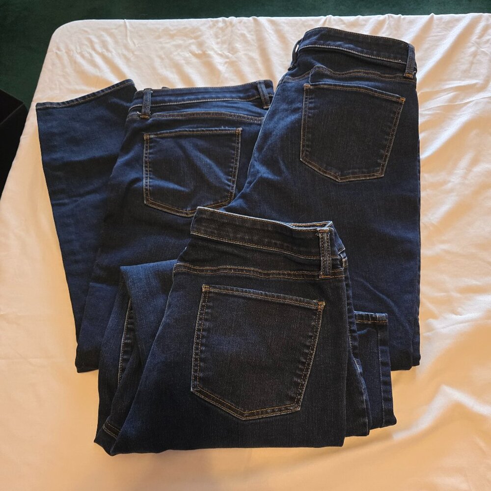 Talbots Flawless Slim Ankle Dark Jeans 14p Bundle 3 Pairs